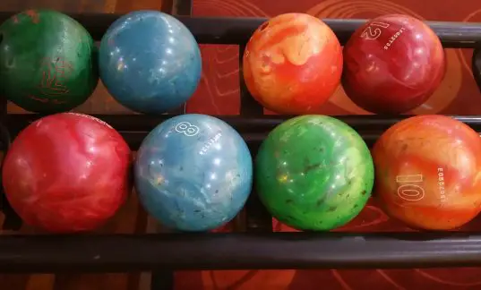 what are bowling balls made of