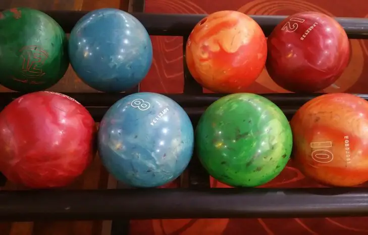 what are bowling balls made of